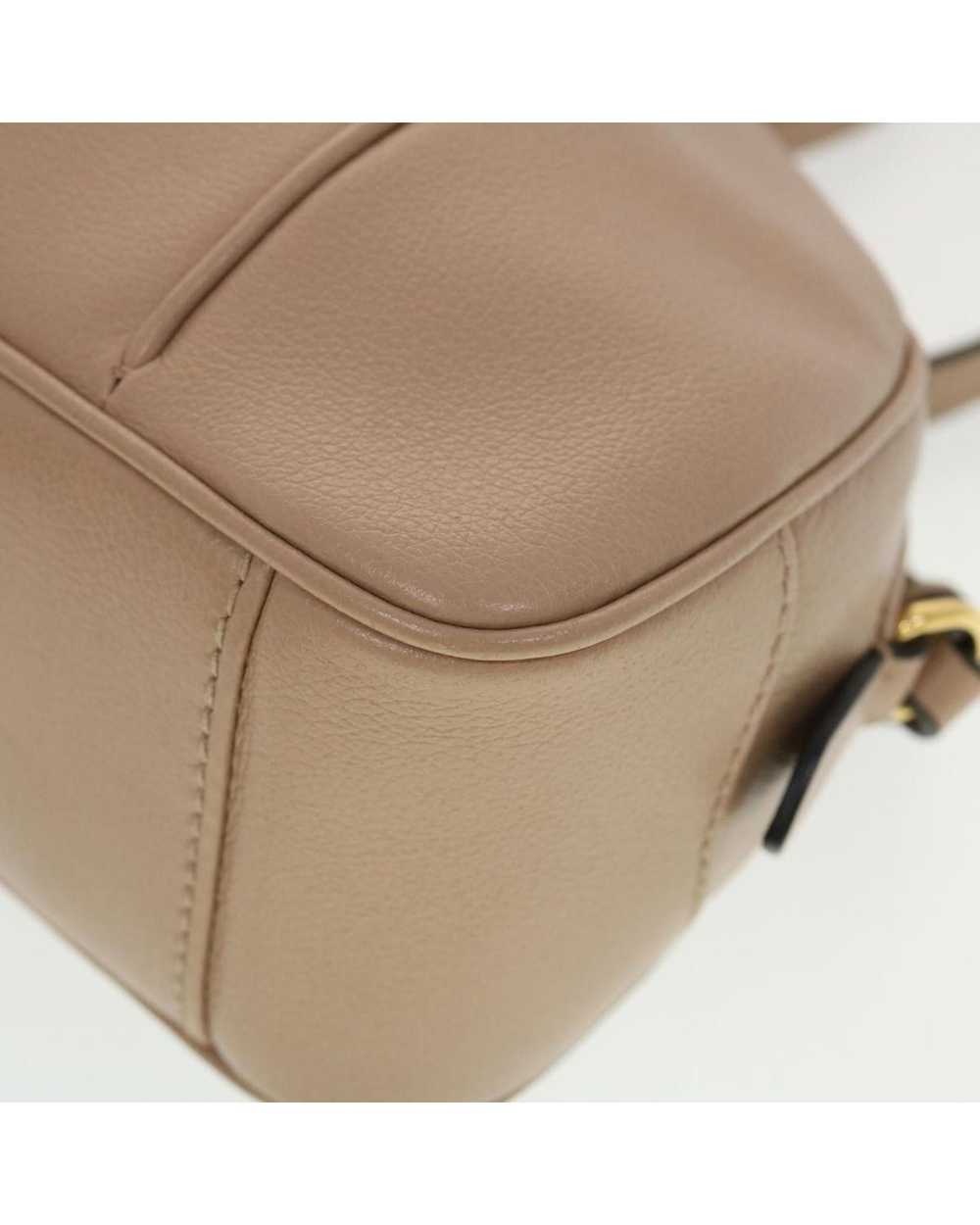 Miu Miu Chain Shoulder Bag Leather Beige Pink - image 8