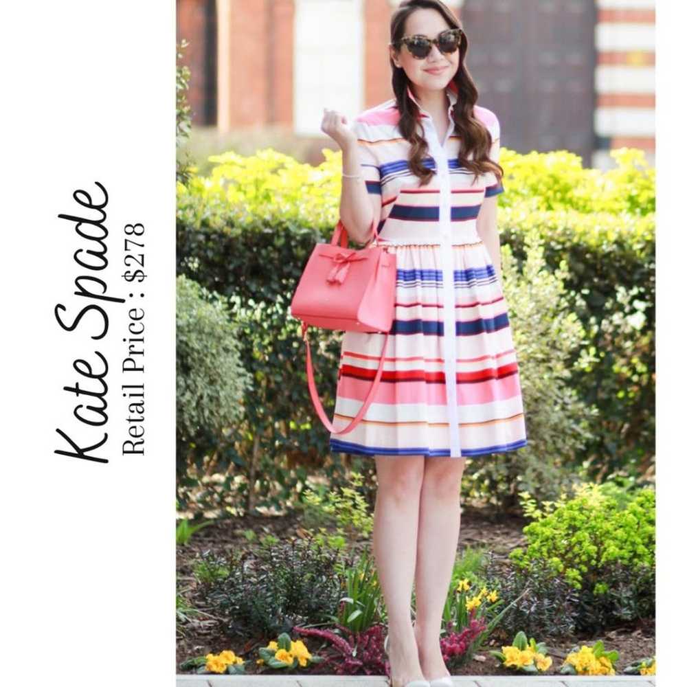 NWOT Kate Spade Picnic In Stripes Dress Size 0 - image 10