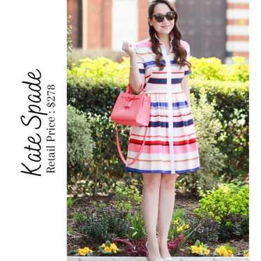 NWOT Kate Spade Picnic In Stripes Dress Size 0 - image 1