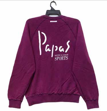 Vintage Papas Maniere De Heming Sport Sweatshirt buying Spellout Papas Japanese brand Medium Size Vintage Sweatshirt.