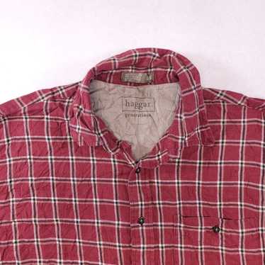 Haggar Haggar Windowpane Flannel Button Up Shirt … - image 1