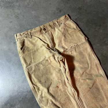 Vintage VINTAGE BAGGY TAN CARHARTT DOUBLE KNEE PA… - image 1