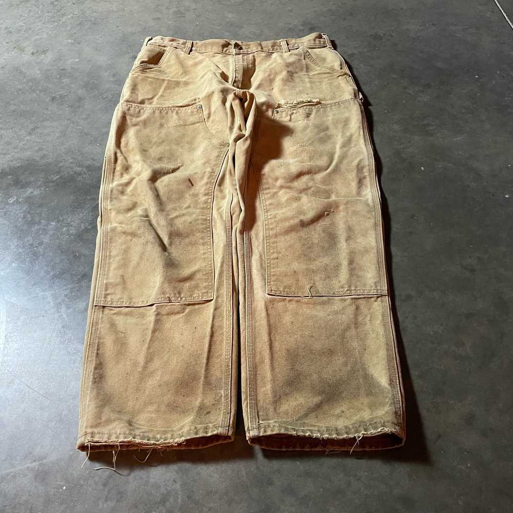 Vintage VINTAGE BAGGY TAN CARHARTT DOUBLE KNEE PA… - image 2