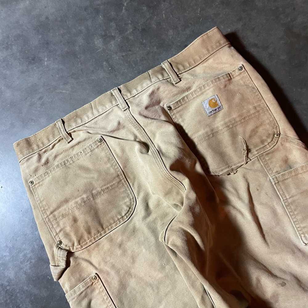 Vintage VINTAGE BAGGY TAN CARHARTT DOUBLE KNEE PA… - image 3