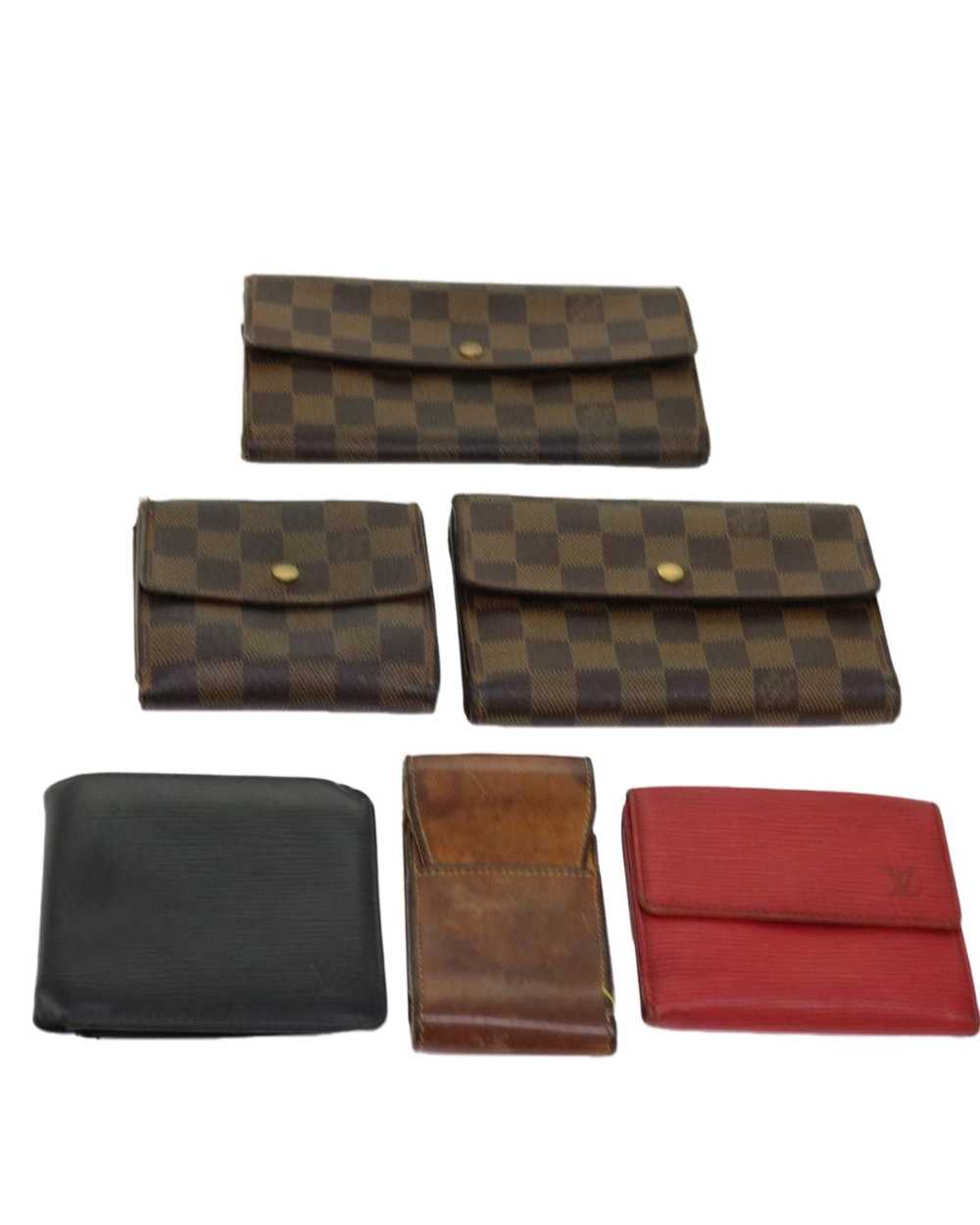 Louis Vuitton Damier Ebene Epi Wallet Set - Black… - image 1