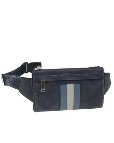 Bally Leather Navy Waist Bag for Men and Women