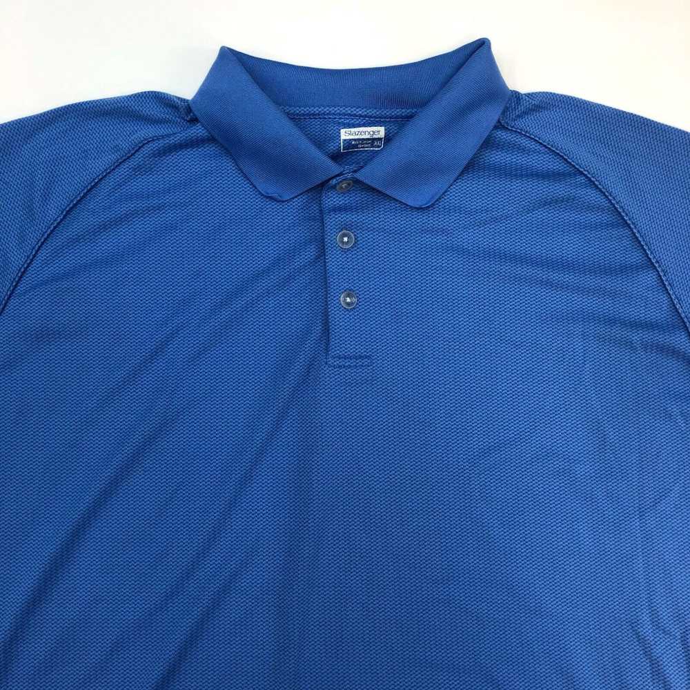 Vintage Slazenger Polo Shirt Mens XXL Blue Short … - image 1