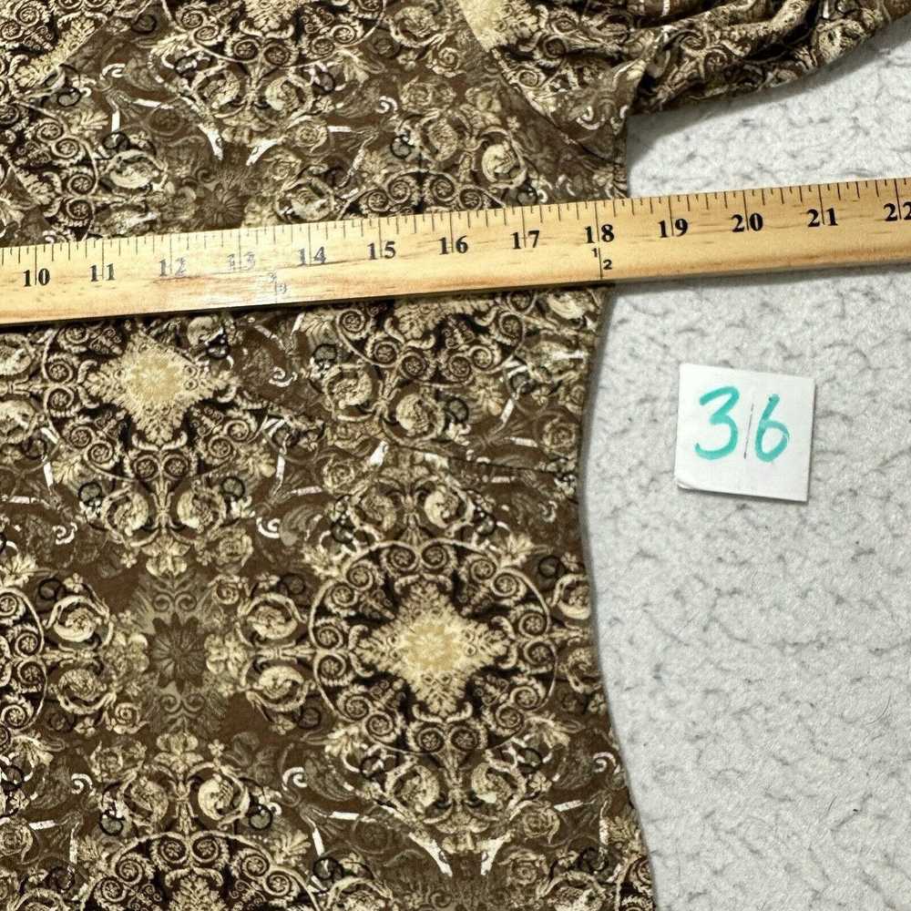 Other Axcess Medium Brown Paisley Floral Long Sle… - image 7