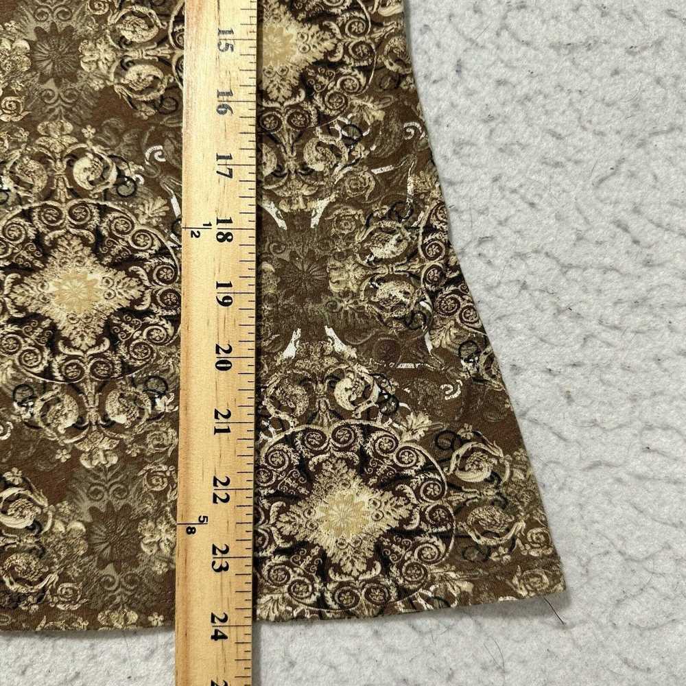 Other Axcess Medium Brown Paisley Floral Long Sle… - image 8