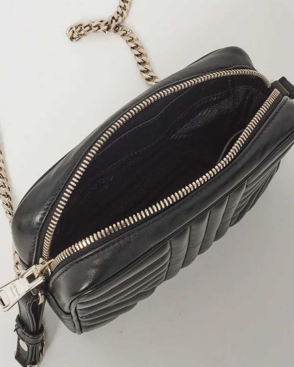 Prada Black Calfskin Leather Diagramme Camera Bag - image 2