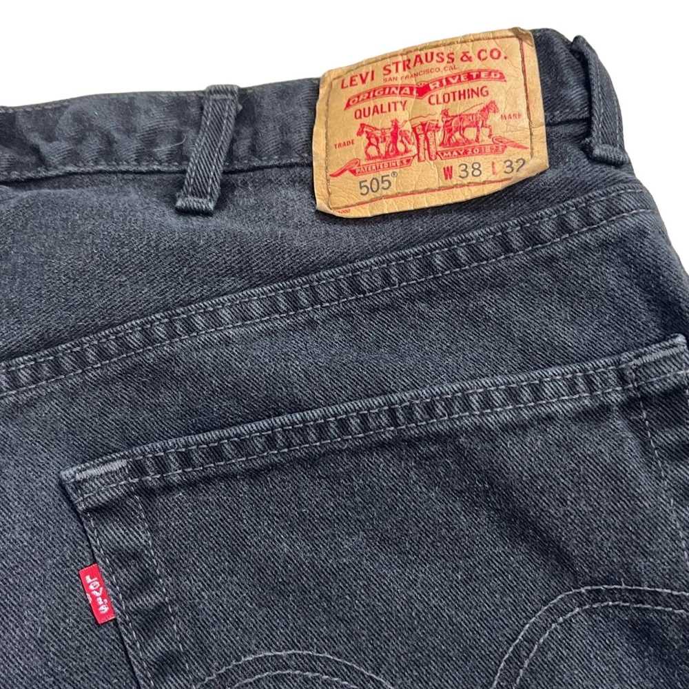 Levi's Levi’s Mens 505 Regular Fit Jeans Faded Bl… - image 4