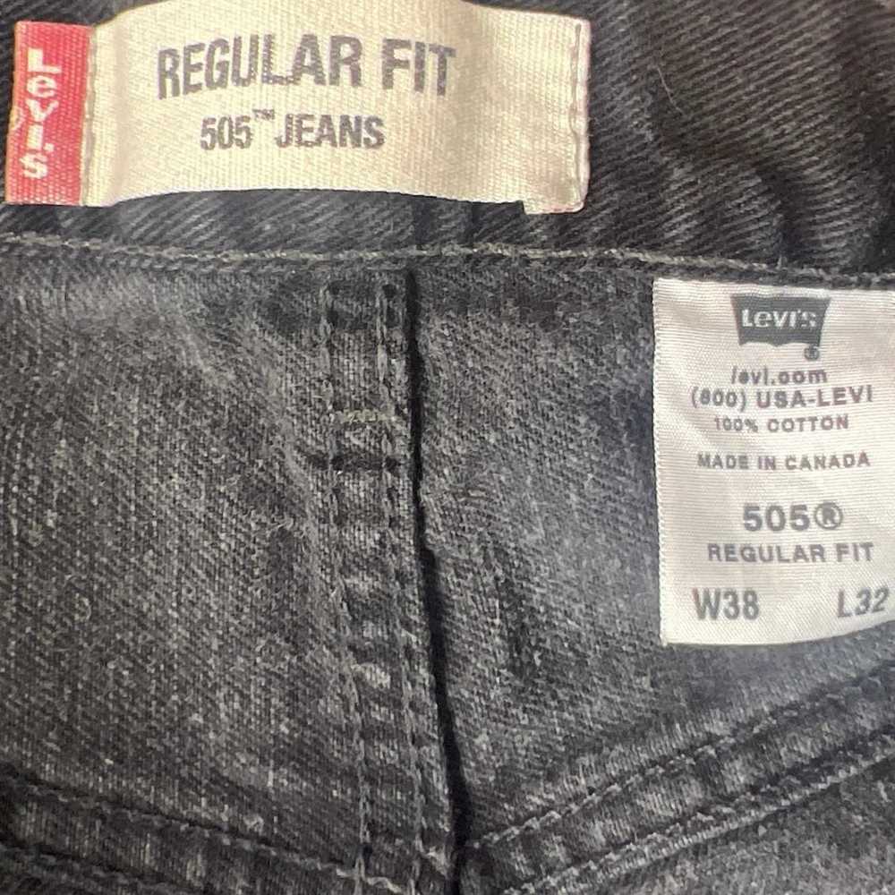 Levi's Levi’s Mens 505 Regular Fit Jeans Faded Bl… - image 5