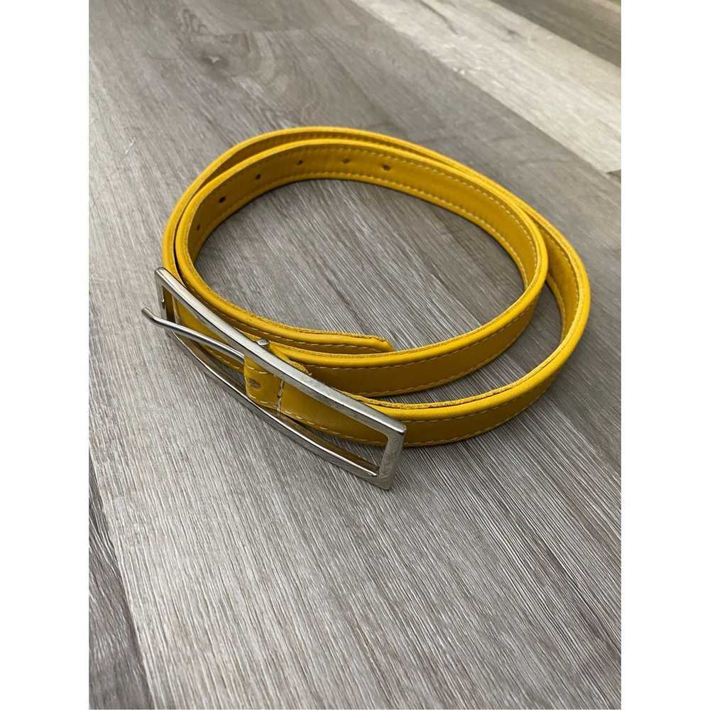 Yellow 108 Yellow Leather Belt - One Size - image 2