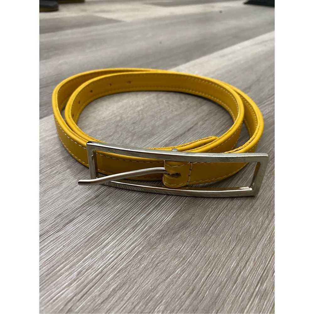 Yellow 108 Yellow Leather Belt - One Size - image 4