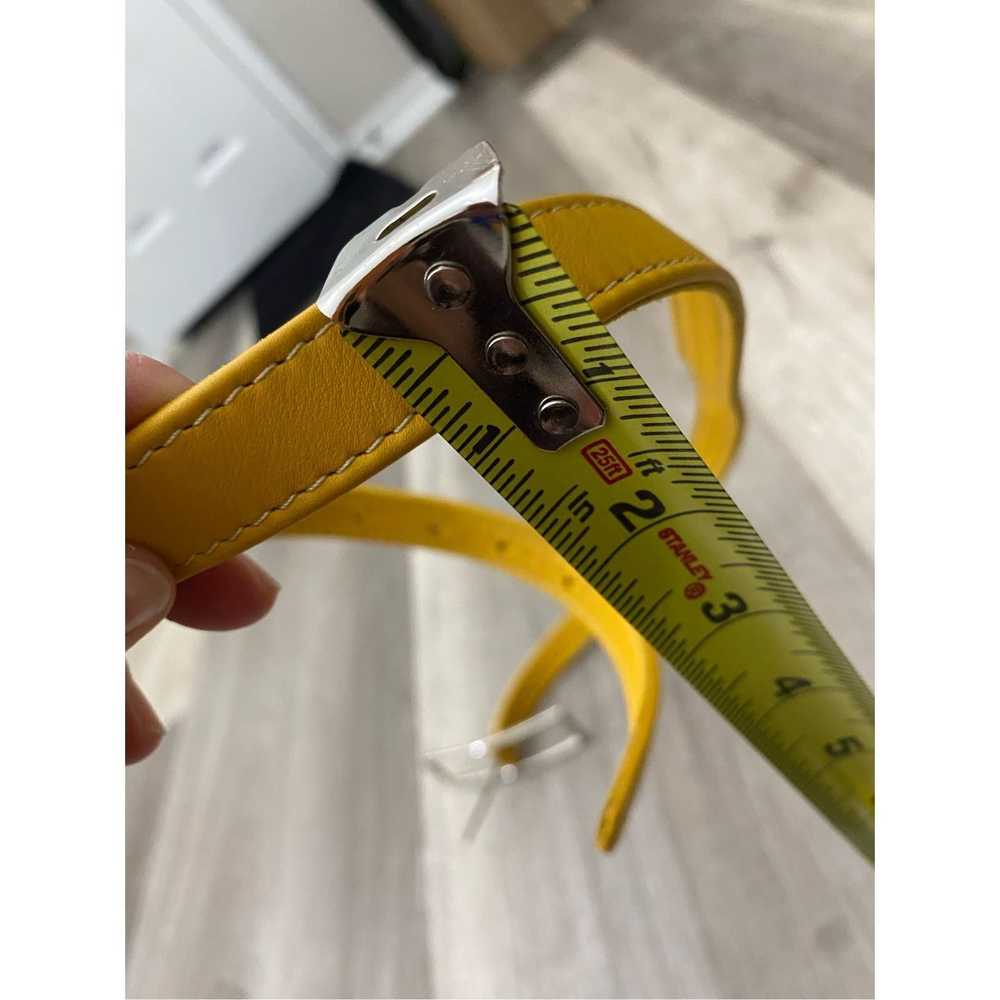 Yellow 108 Yellow Leather Belt - One Size - image 6