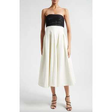 Cinq a Sept Odessa Strapless Tulle Midi Cocktail D