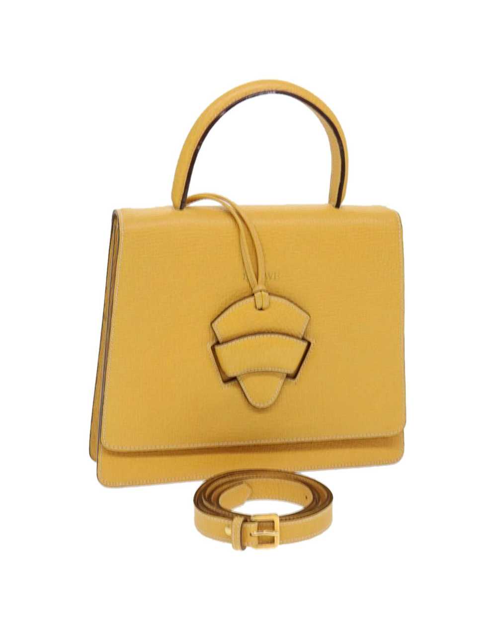 Loewe Yellow Leather Loewe Barcelona Hand Bag - A… - image 1