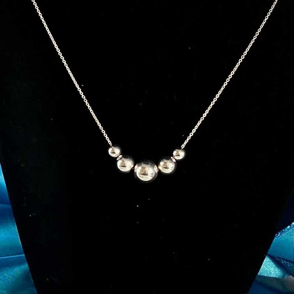 Sterling Silver AFS# Sterling 925 Silver Beaded N… - image 2