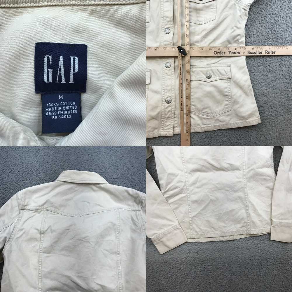 Gap Gap Denim Coat Adult Medium Beige Western Lon… - image 4