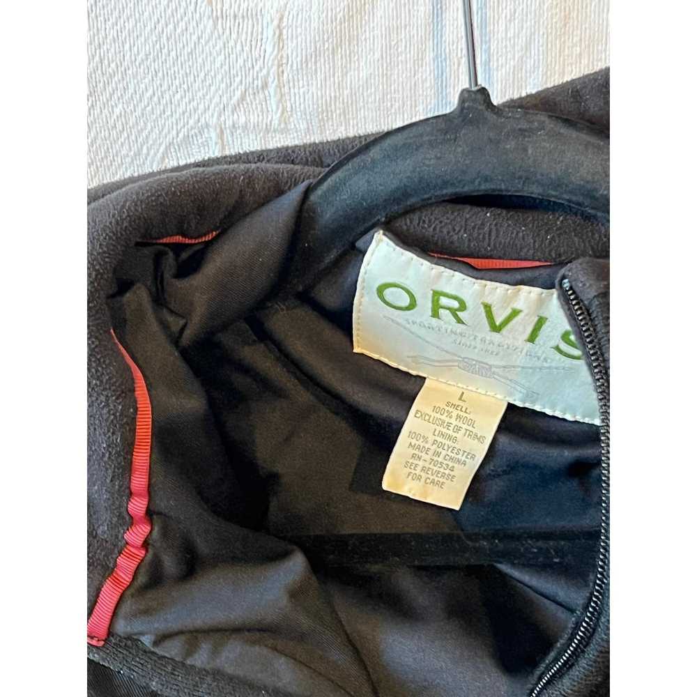 Orvis Orvis Wool Zip Up Light Jacket Mens L - image 3