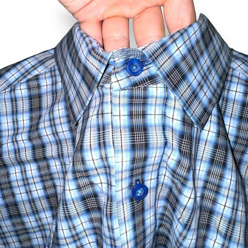 Robert Graham Robert Graham Blue Check Button Up … - image 4