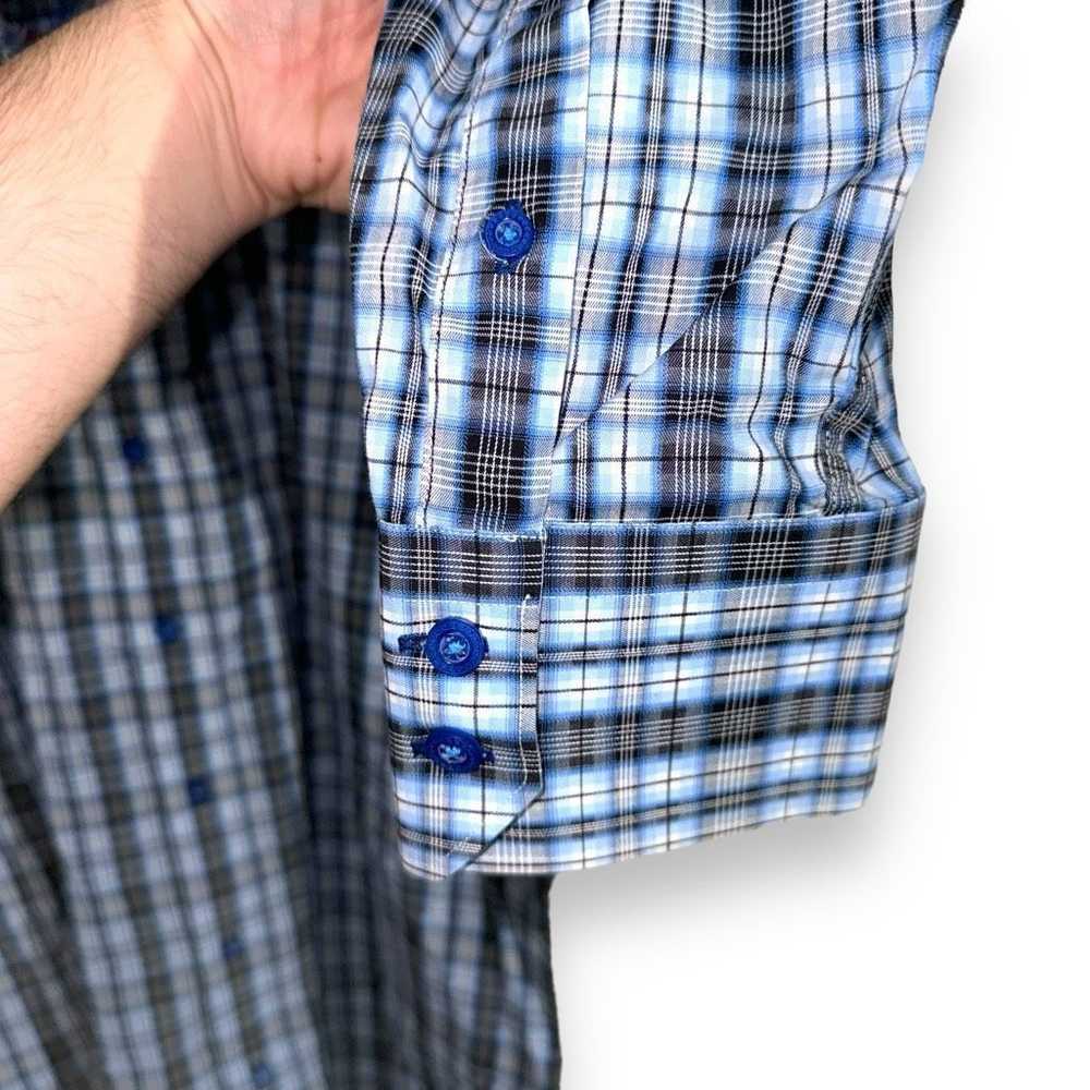 Robert Graham Robert Graham Blue Check Button Up … - image 6