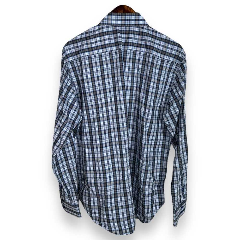 Robert Graham Robert Graham Blue Check Button Up … - image 8