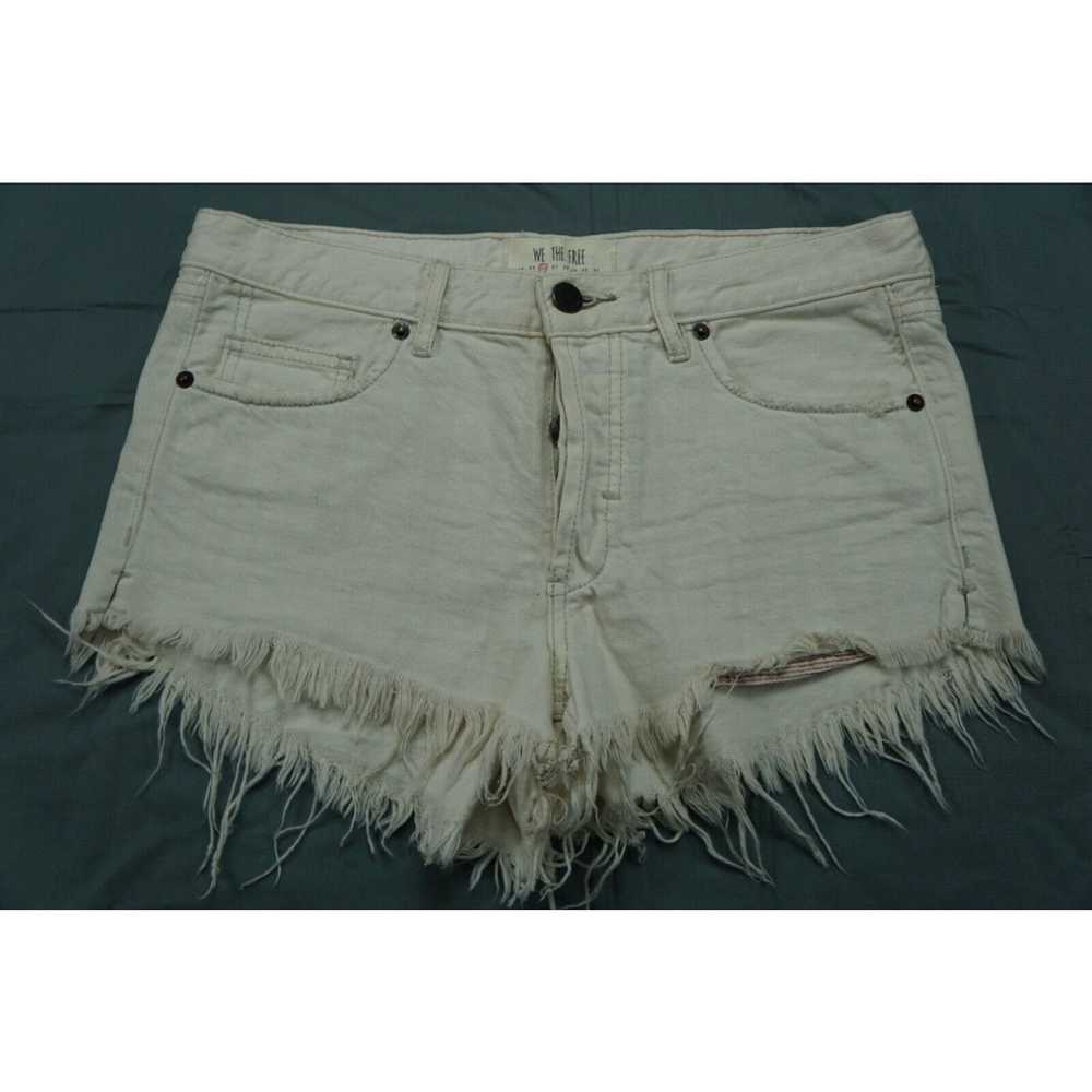 Vintage We The Free People Button Fly Frayed Deni… - image 1