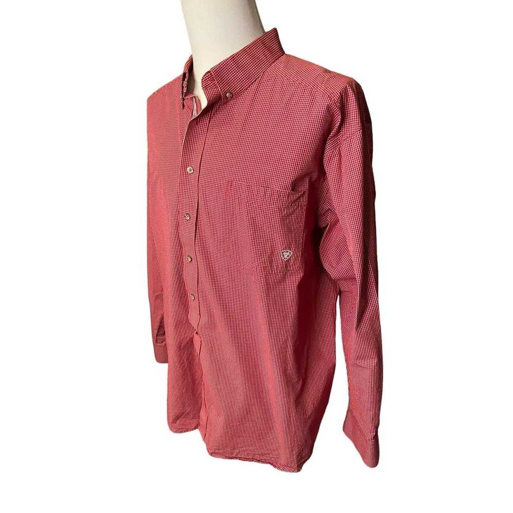 Ariat Ariat Pro Series Shirt Mens 2X Red Windowpa… - image 2