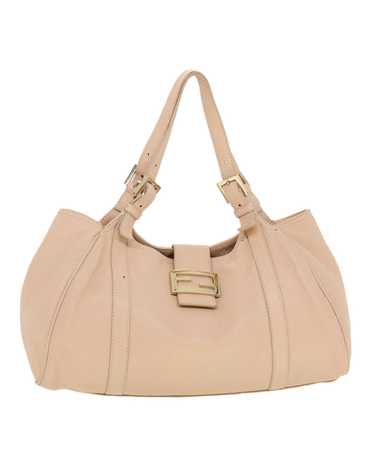 Fendi Leather Pink Tote Bag with Buckle Detail
