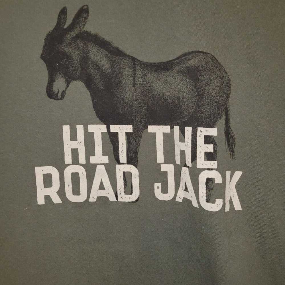 "Hit The Road Jack" Graphic Print T-Shirt Donkey … - image 5