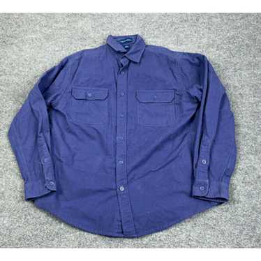Vintage Heavyweight Purplish Blue Flannel Shirt Ad