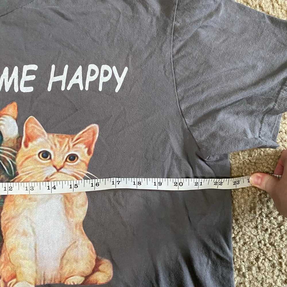 Cats make me happy funny graphic t shirt - image 4