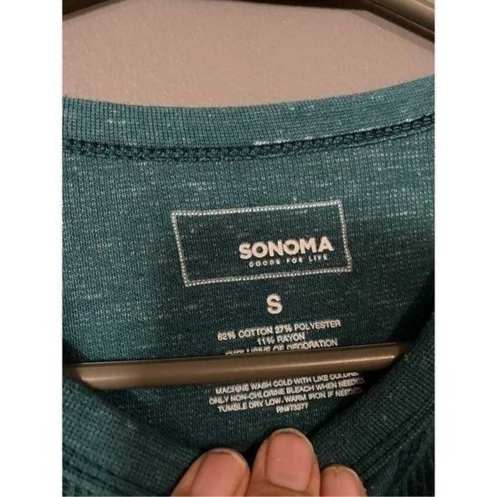 Sonoma Thermal Shirt  Green Thermal Waffle Weave … - image 3