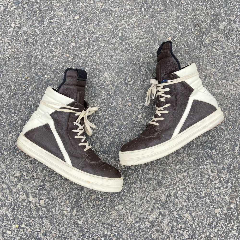 Rick Owens AW16 Brown Geobasket Cracked Leather -… - image 1