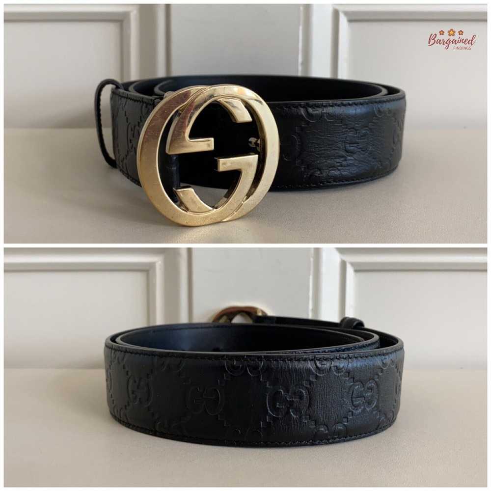 Gucci Gucci Guccissima Leather Gold Interlocking … - image 9