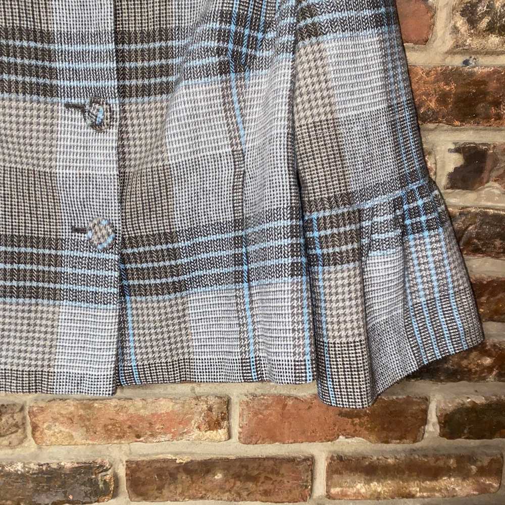 Other LAL Live A little Plaid Bell Sleeve Wool Bl… - image 2