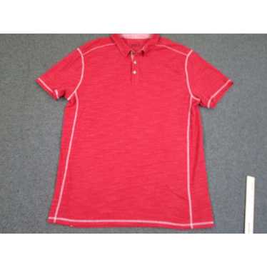 Bke BKE Polo Shirt Mens XXL Red 3 Button Smooth Kn