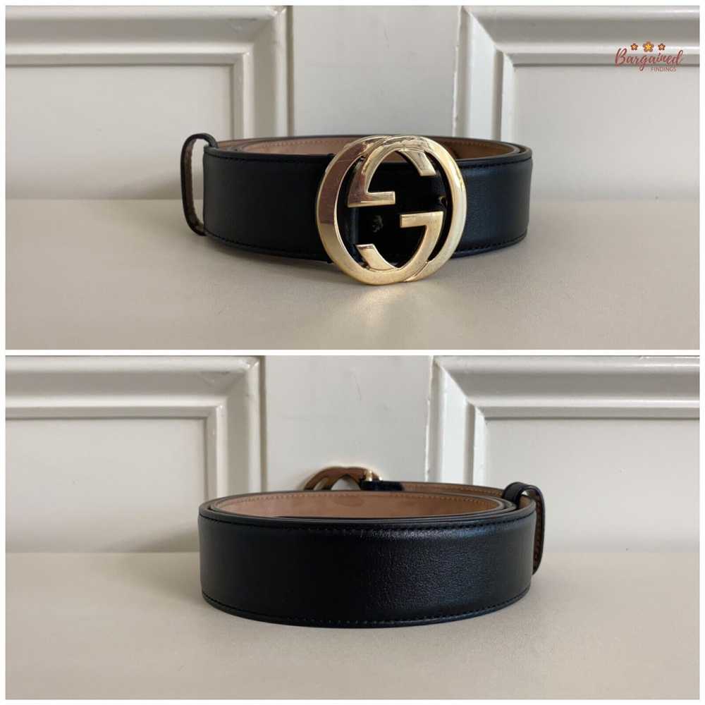 Gucci Gucci Calfskin Leather Gold Interlocking G … - image 8