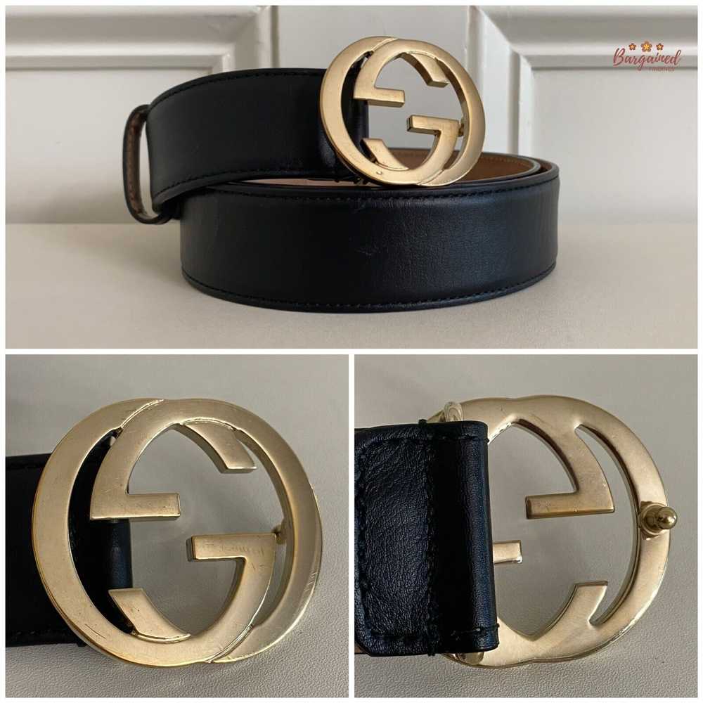 Gucci Gucci Calfskin Leather Gold Interlocking G … - image 9