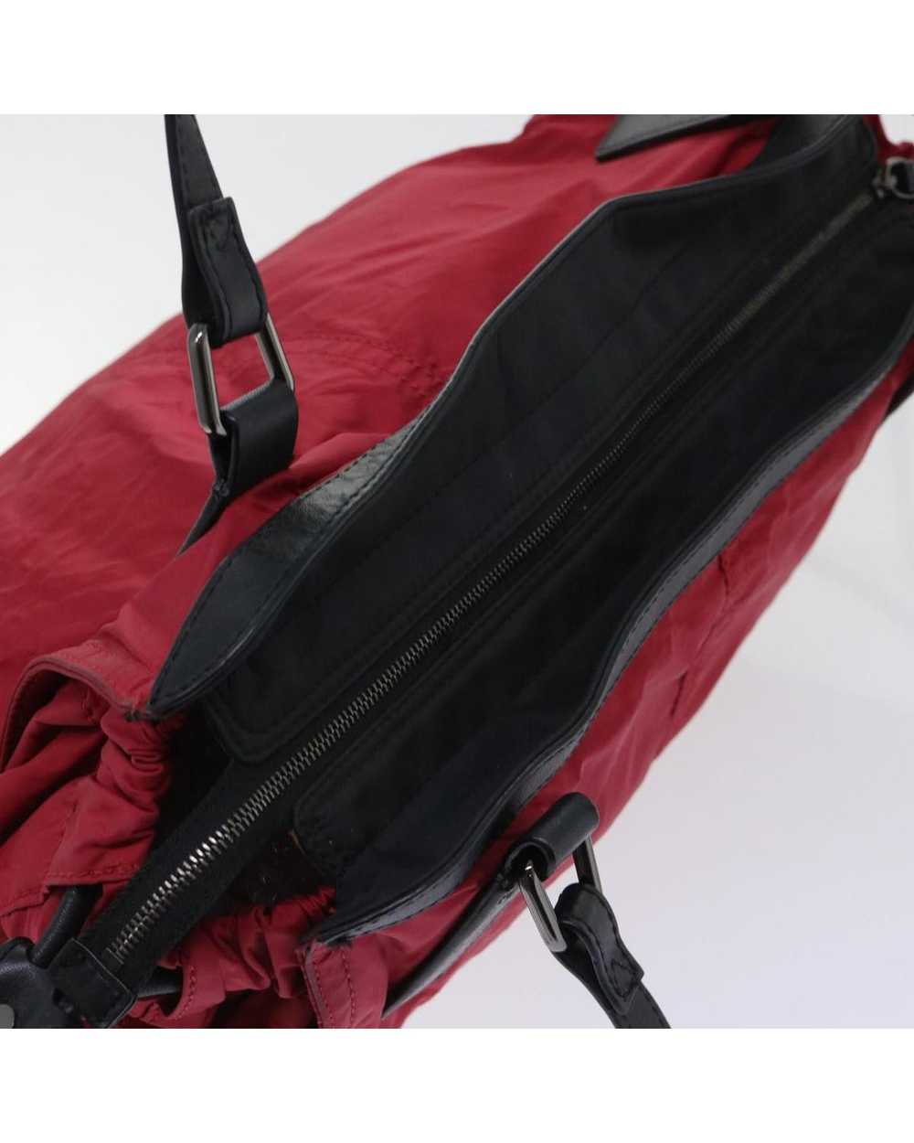 Burberry Red Nylon Leather Shoulder Bag - image 6