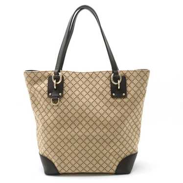 Gucci GUCCI Diamante Tote Bag Shoulder Canvas Lea… - image 1