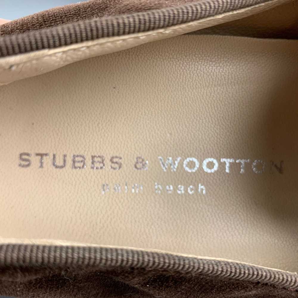 Stubbs & Wootton Brown Velvet Slip On Loafers - image 7