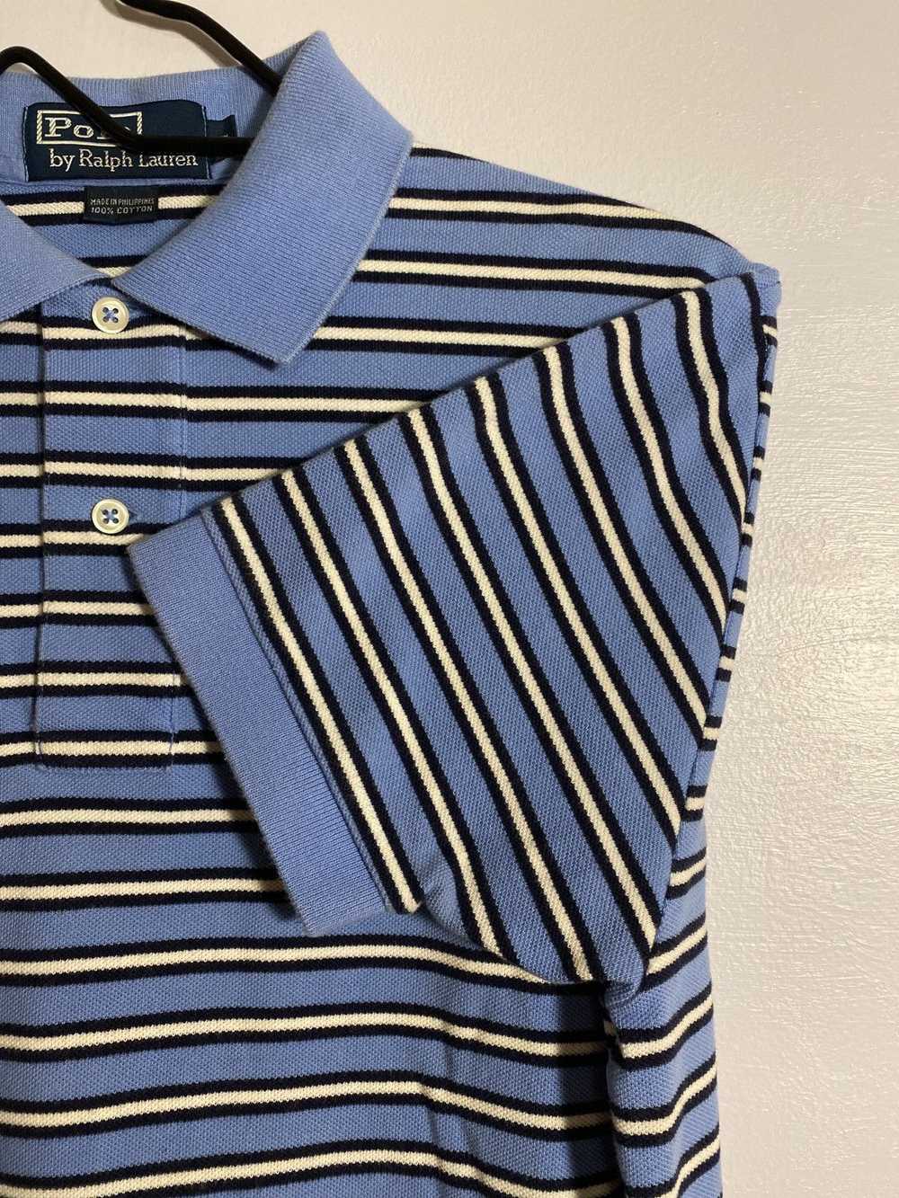 Polo Ralph Lauren Blue Striped Short-Sleeve Polo - image 3
