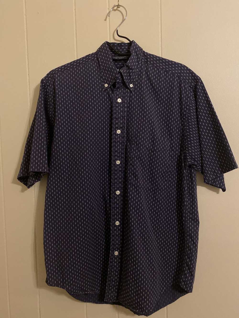 Nautica × Vintage Patterned Short-Sleeve Button-D… - image 1