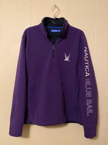 Nautica × Streetwear Blue Sail Quarter-Zip Fleece 