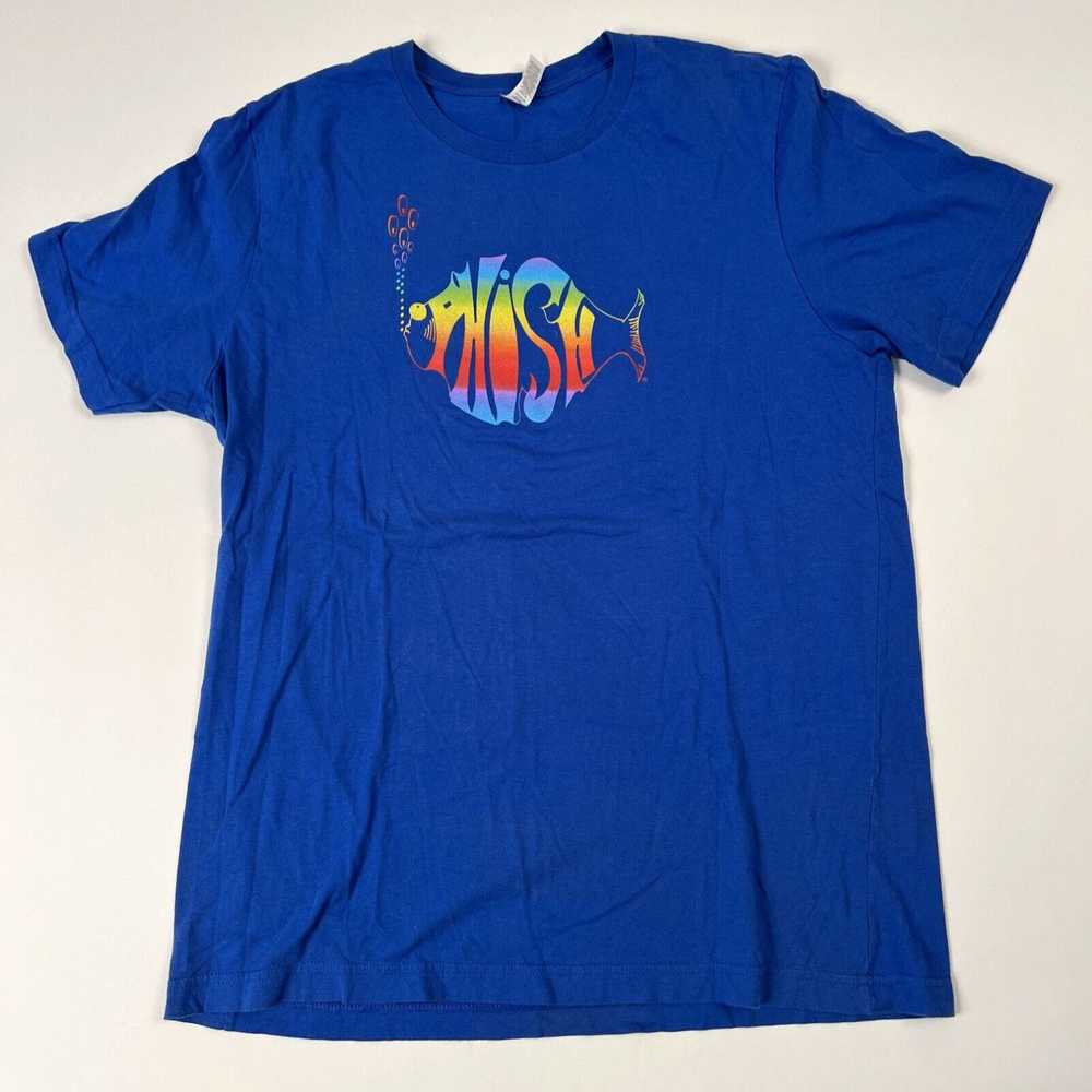 Vintage Phish Jam Band T Shirt Blue With Rainbow … - image 1