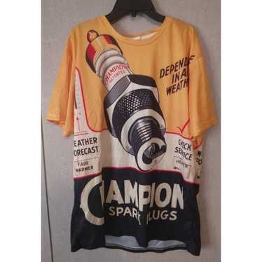 Champion Spark Plugs Wrap-around Graphic T Shirt … - image 1
