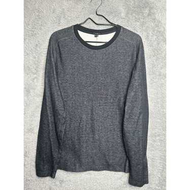 Theory mens cotton sweater gray long sleeve xL pul