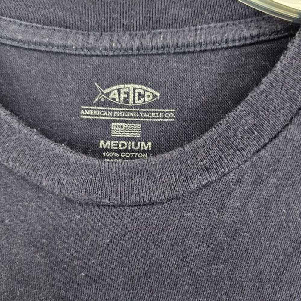 Lot Of 2 AFTCO T Shirts Mens Medium Navy Light Bl… - image 4